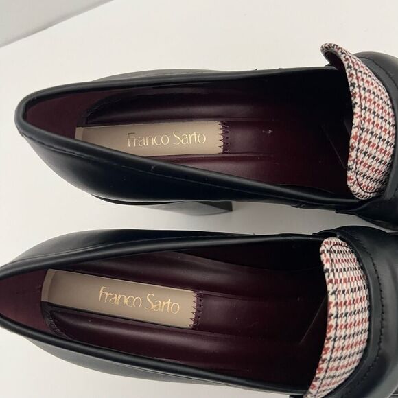 Franco Sarto Raven Shoe Black Leather Slip On Pump‎ Loafers womens size 8.5 - Picture 7 of 12